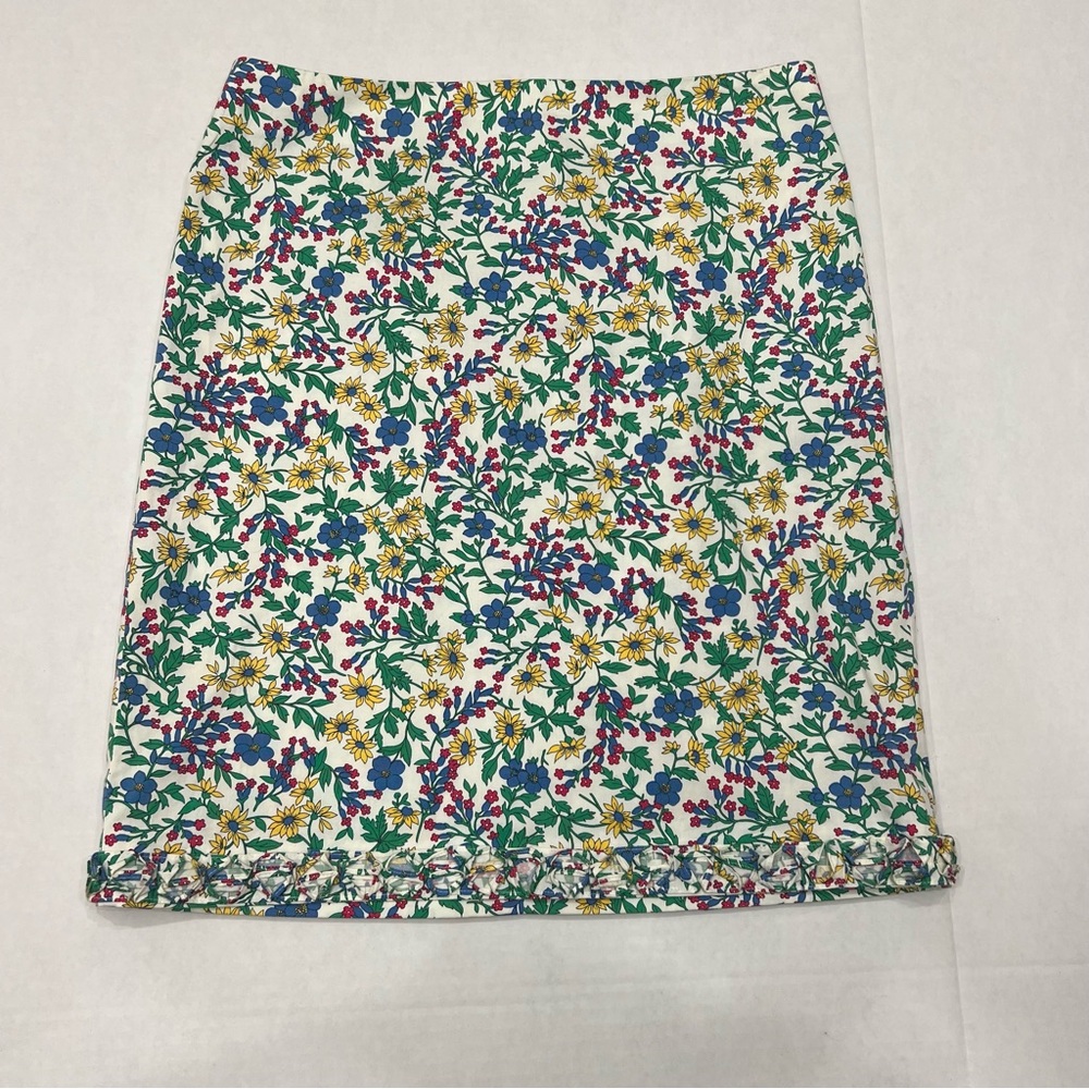 Lauren Ralph Lauren Women’s Floral Preppy Straight Pencil Skirt With Ruffles